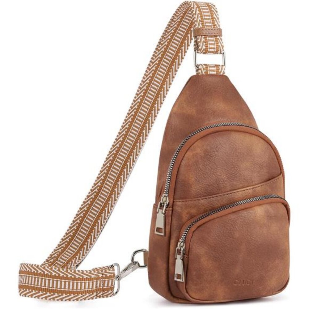 Small Sling Bag for Women, Vegan Leather Fanny Pack Crossbody Bags for Women